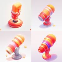 麦克风 3D 图标