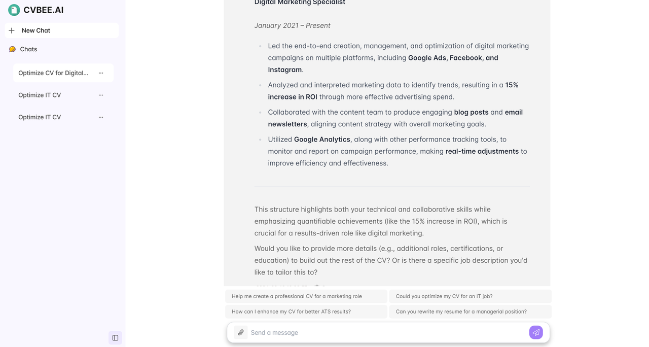 CVBee.ai：免费的在线 AI 简历生成器4504
