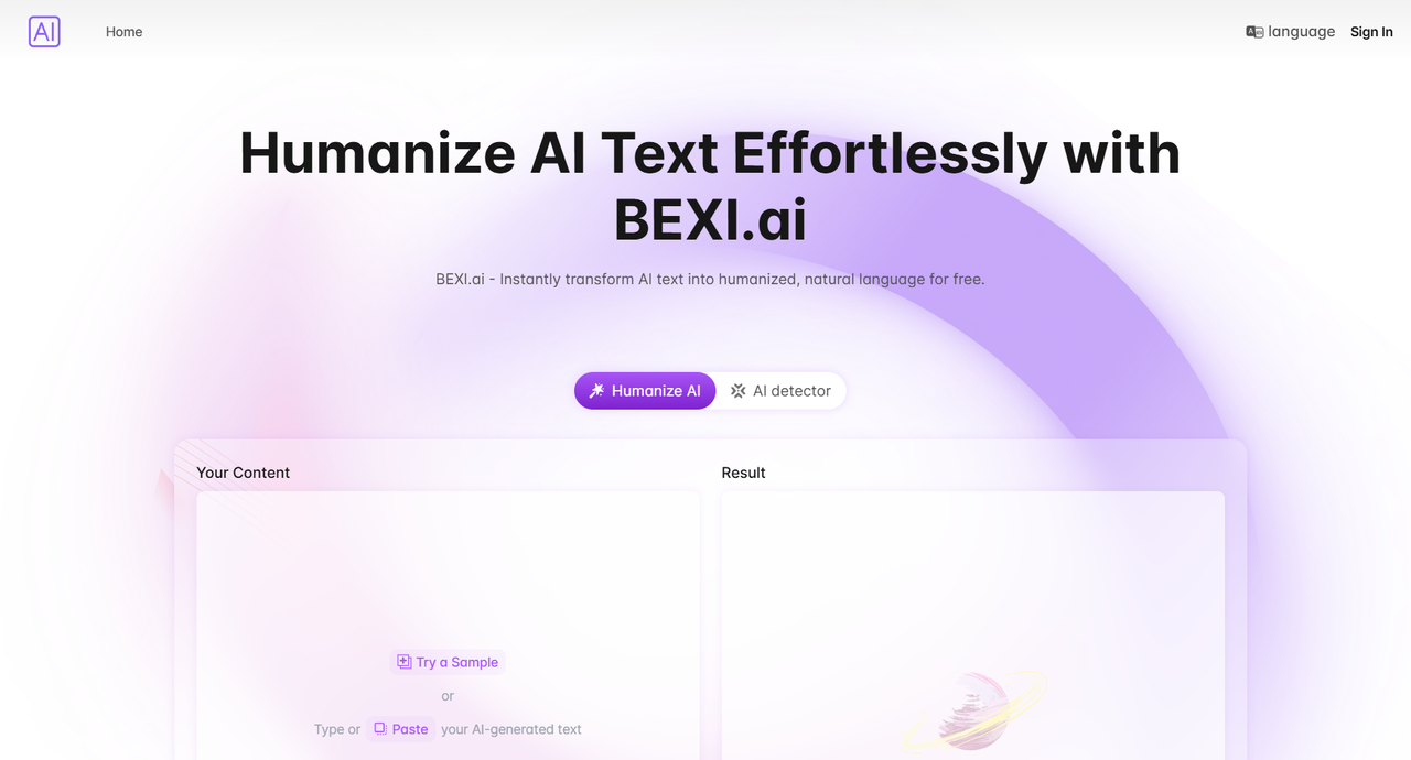 Bexi.ai：免费的AI文本人性化和AI检测工具4599